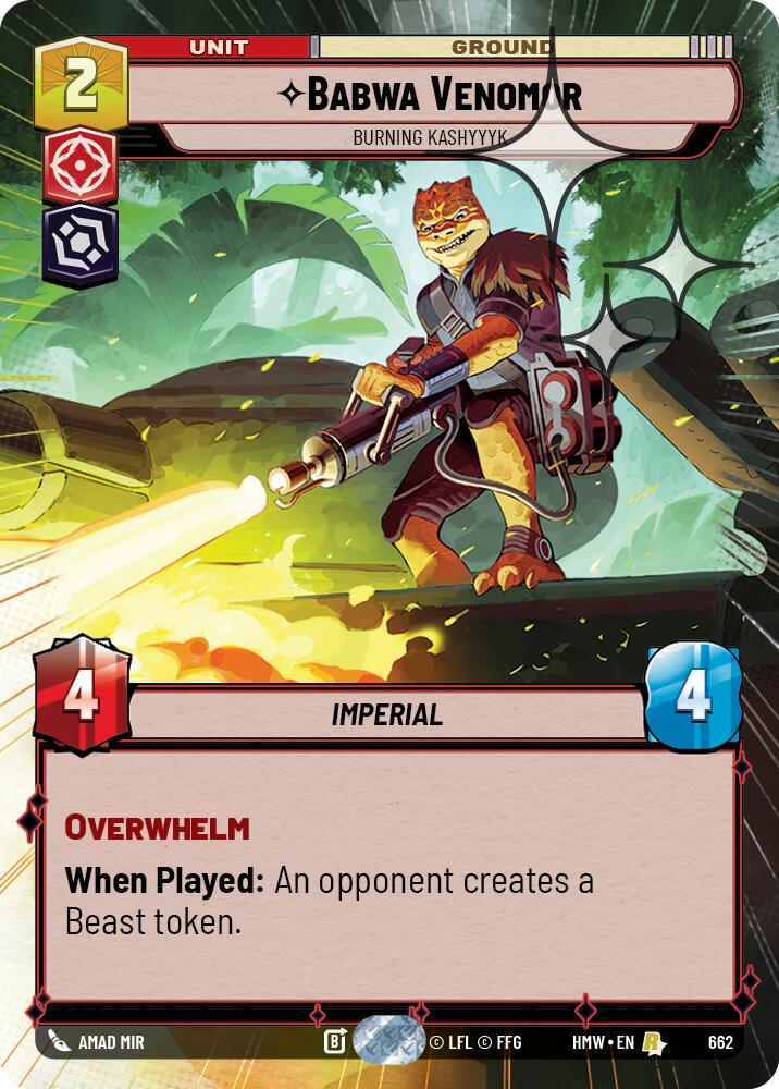 Babwa Venomor - Burning Kashyyyk (662) (Hyperspace Foil) (662) [Homeworlds]