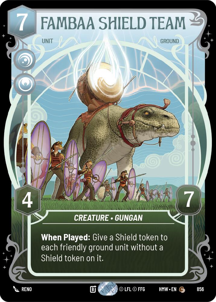 Fambaa Shield Team (856) (Prestige Foil) (856) [Homeworlds]