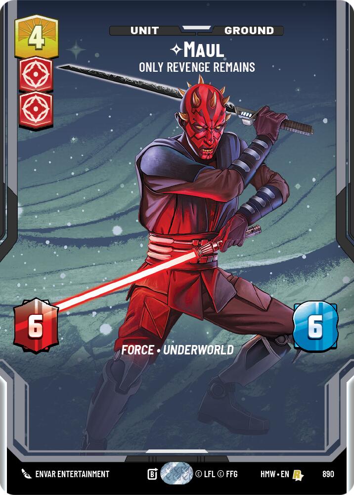 Maul - Only Revenge Remains (890) (Prestige Foil) (890) [Homeworlds]