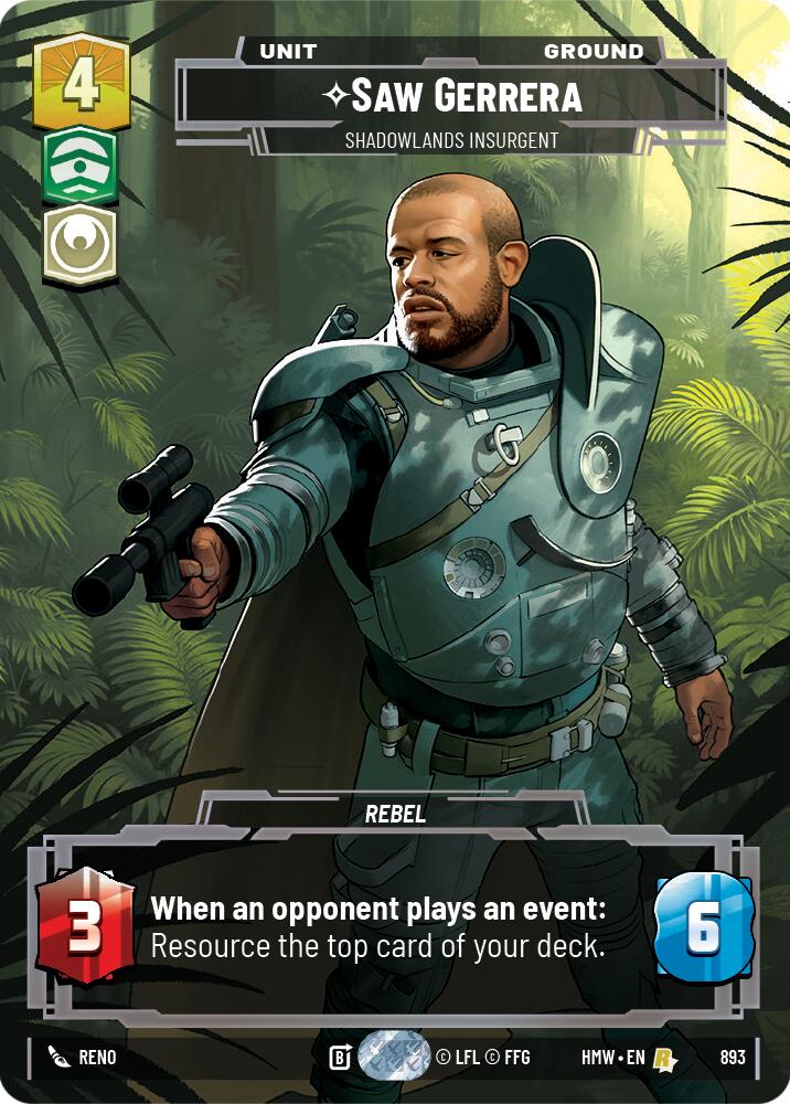 Saw Gerrera - Shadowlands Insurgent (893) (Prestige Foil) (893) [Homeworlds]