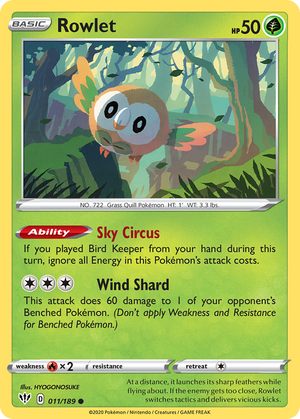 Rowlet (011/189) [Sword &amp; Shield: Darkness Ablaze] 