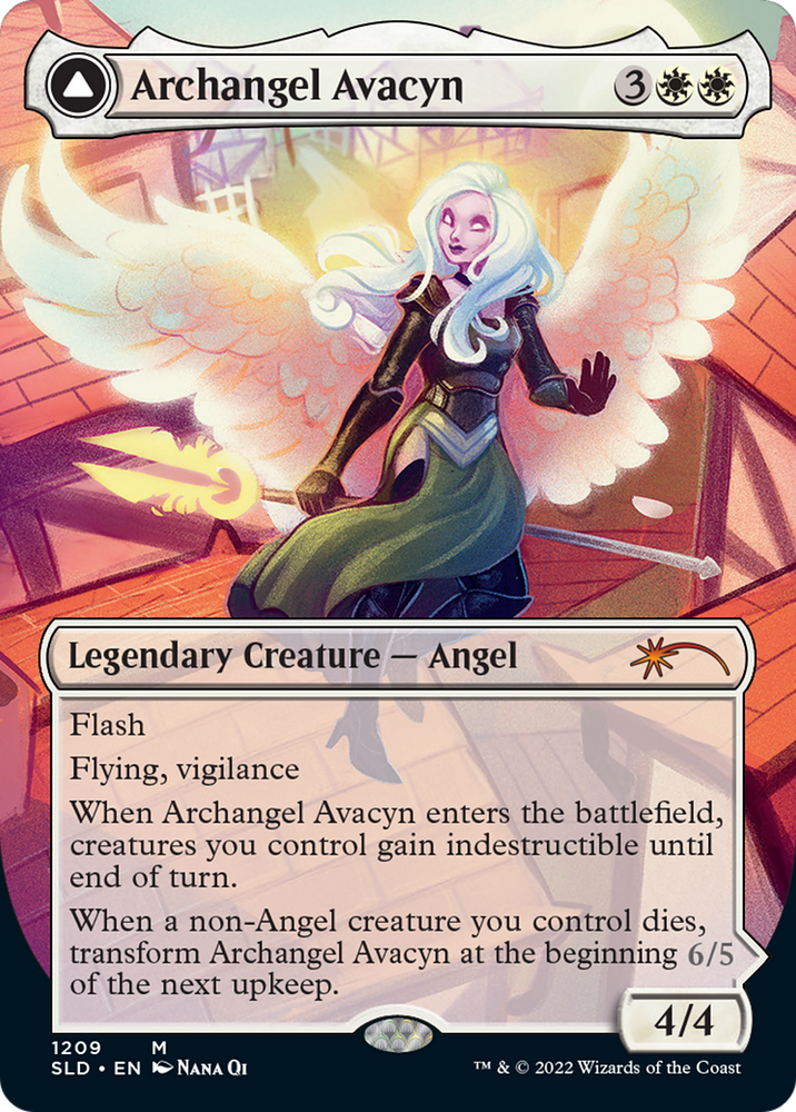 Archangel Avacyn // Avacyn, the Purifier (Display Commander) (Borderless) [Secret Lair: From Cute to Brute] 