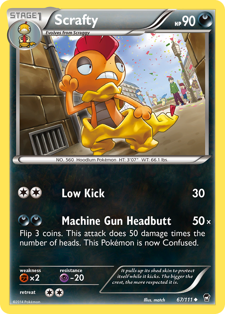 Scrafty (67/111) [XY: Furious Fists] 