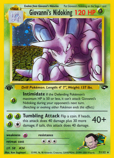 Giovanni's Nidoking (7/132) [Gym Challenge 1st Edition] 