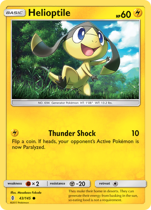 Helioptile (43/145) [Sun &amp; Moon: Guardians Rising] 