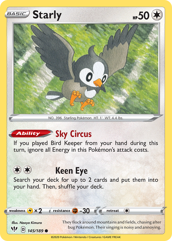 Starly (145/189) [Sword & Shield: Darkness Ablaze] 