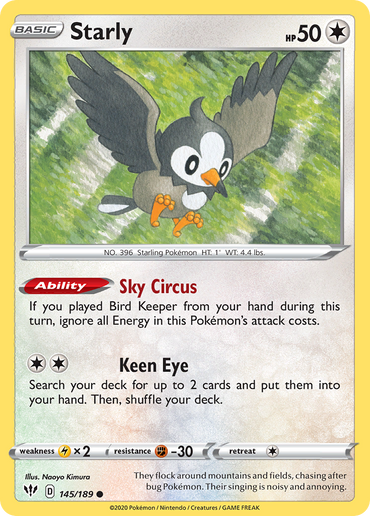 Starly (145/189) [Sword &amp; Shield: Darkness Ablaze] 