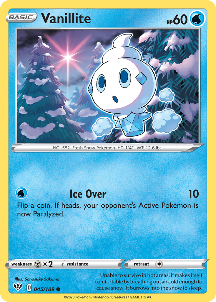 Vanillite (045/189) [Sword & Shield: Darkness Ablaze] 