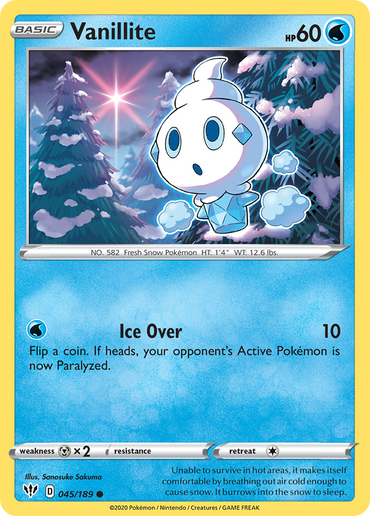 Vanillite (045/189) [Sword &amp; Shield: Darkness Ablaze] 