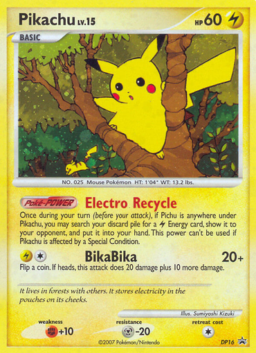 Pikachu (DP16) [Diamond & Pearl: Black Star Promos]