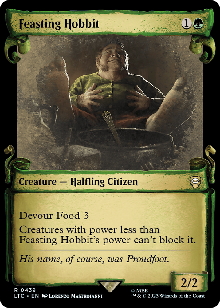 Feasting Hobbit [The Lord of the Rings: Tales of Middle-Earth Commander Showcase Scrolls] 