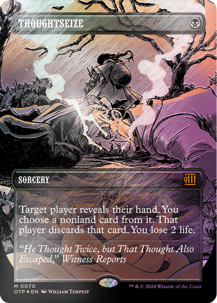 Thoughtseize (Textured Foil) [Outlaws of Thunder Junction: Breaking News] 