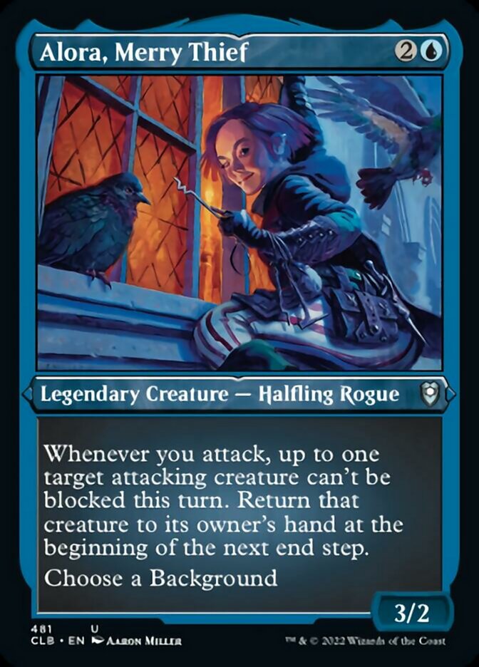 Alora, Merry Thief (Foil Etched) [Commander Legends: Battle for Baldur's Gate] 