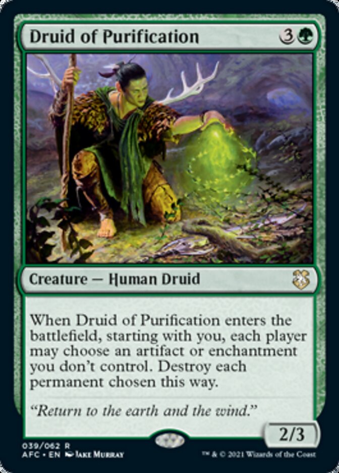 Druid of Purification [Dungeons &amp; Dragons: Adventures in the Forgotten Realms Commander] 