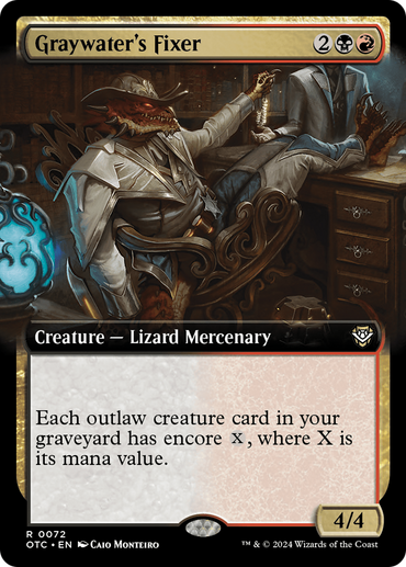 Graywater's Fixer (Extended Art) [Outlaws of Thunder Junction Commander] 