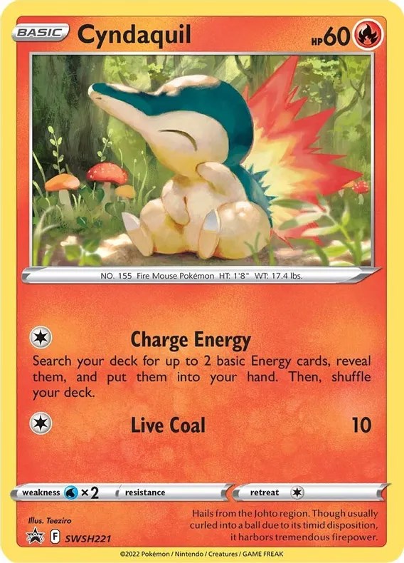 Cyndaquil (SWSH221) (Cosmos Holo) [Sword &amp; Shield: Black Star Promos] 