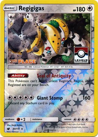 Regigigas (84/111) (League Promo 3rd Place) [Sun & Moon: Crimson Invasion] 