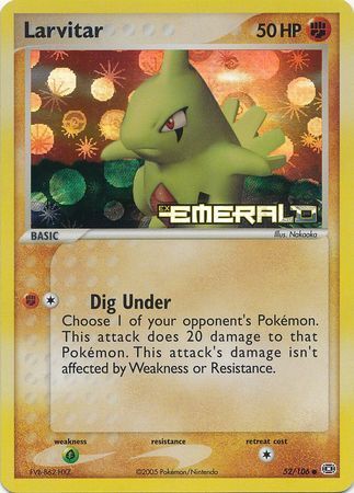 Larvitar (52/106) (Stamped) [EX: Emerald] 