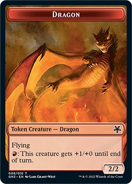 Dragon // Elf Warrior Double-Sided Token [Game Night: Free-for-All Tokens]