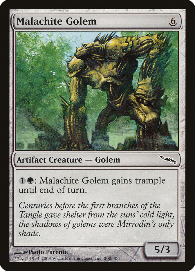 Malachite Golem [Mirrodin] 