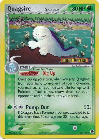 Quagsire (21/101) (Delta Species) (Stamped) [EX: Dragon Frontiers] 