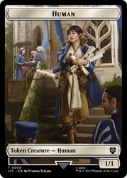 Human Knight // Human Double-Sided Token [The Lord of the Rings: Tales of Middle-Earth Commander Tokens] 