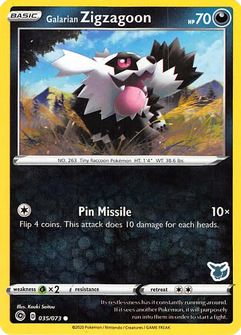 Galarian Zigzagoon (035/073) (Eevee Deck) [Battle Academy 2022] 