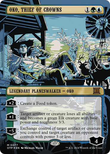 Oko, Thief of Crowns (Textured Foil) [Outlaws of Thunder Junction: Breaking News] 