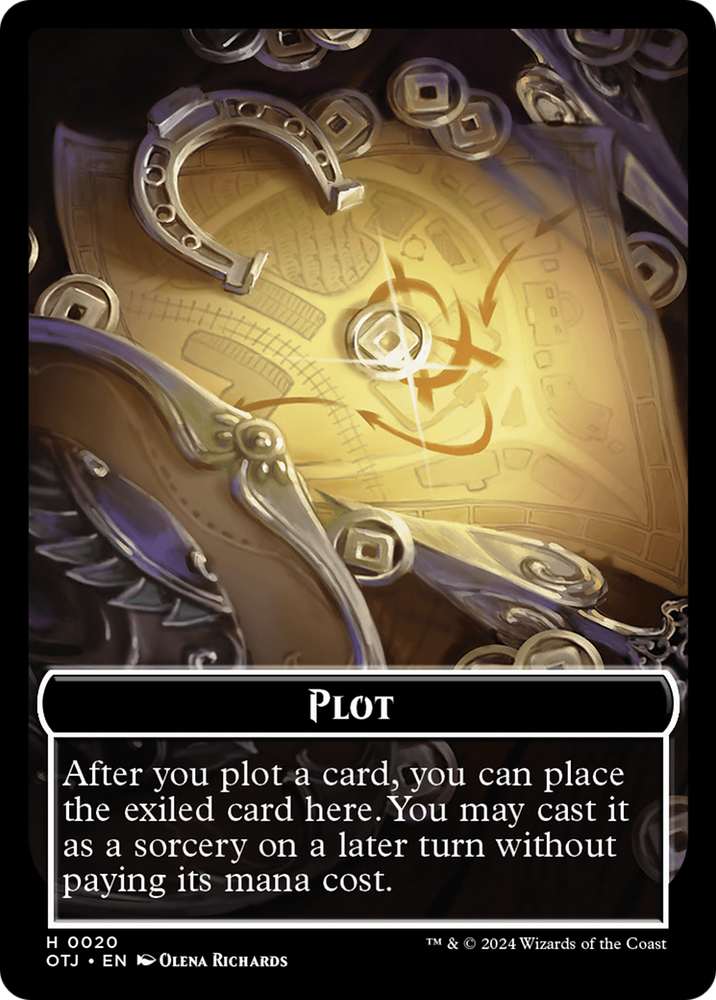 Gnome // Plot Double-Sided Token [Outlaws of Thunder Junction: The Big Score Tokens] 