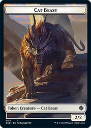 Elf Warrior // Cat Beast Double-Sided Token [Starter Commander Decks] 