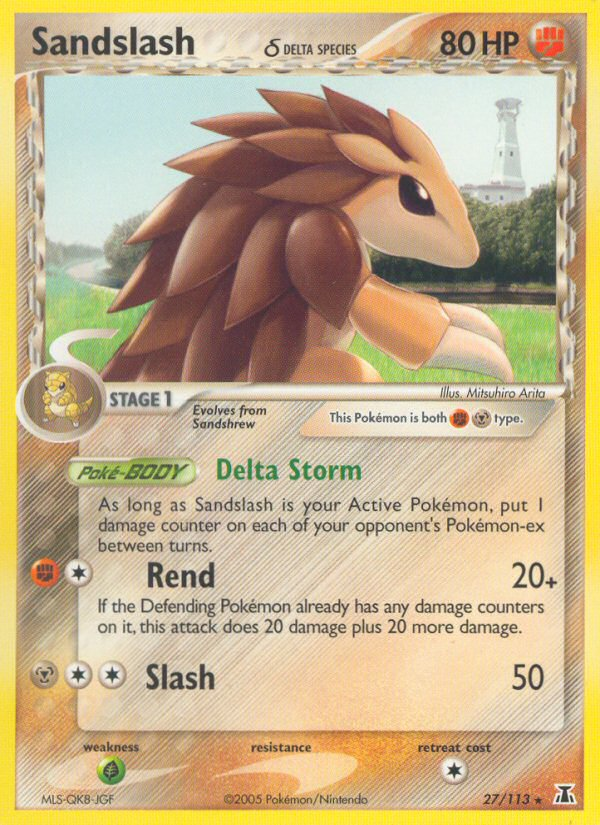 Sandslash (27/113) (Delta Species) [EX: Delta Species] 