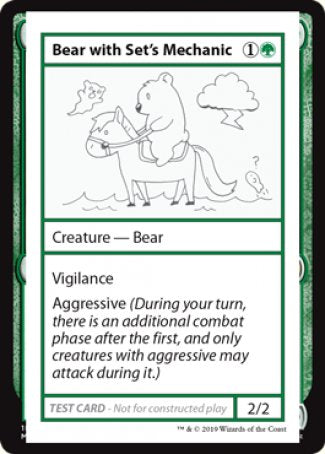 Bear with Set's Mechanic (2021 Edition) [Mystery Booster Playtest Cards] 