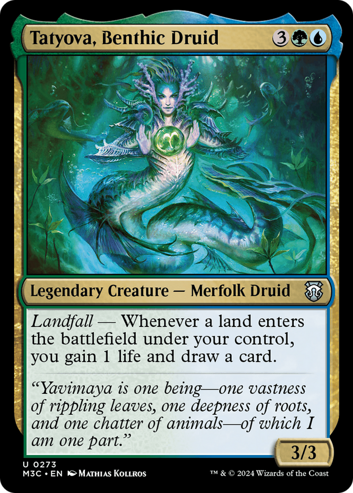 Tatyova, Benthic Druid (Ripple Foil) [Modern Horizons 3 Commander] 