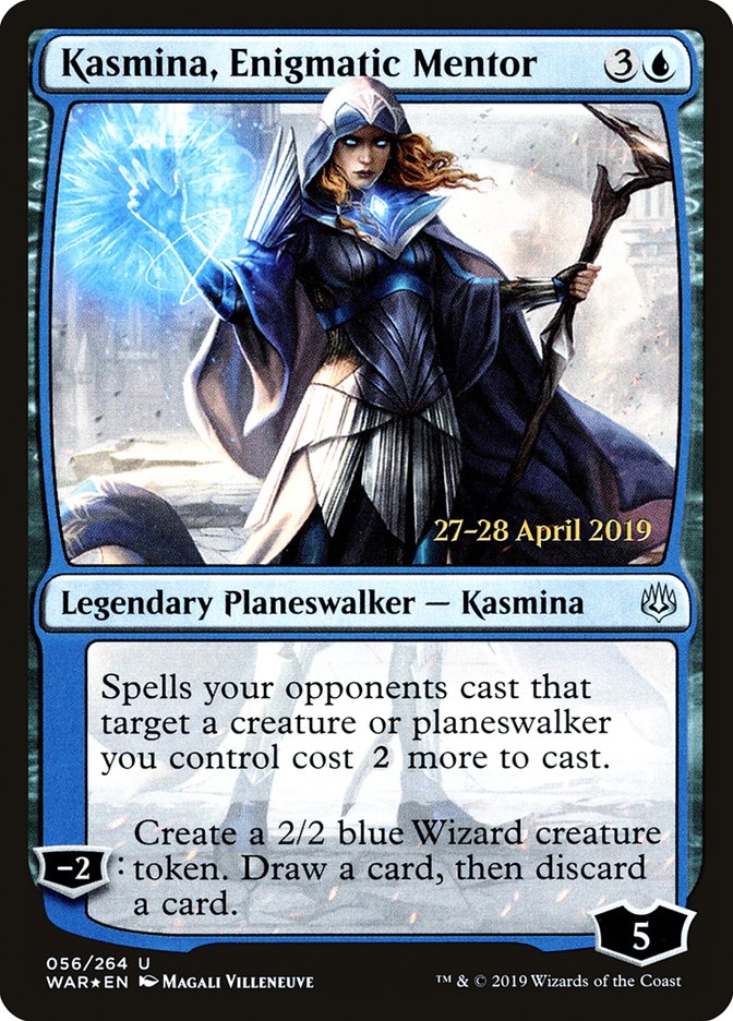 Kasmina, Enigmatic Mentor [War of the Spark Prerelease Promos] 