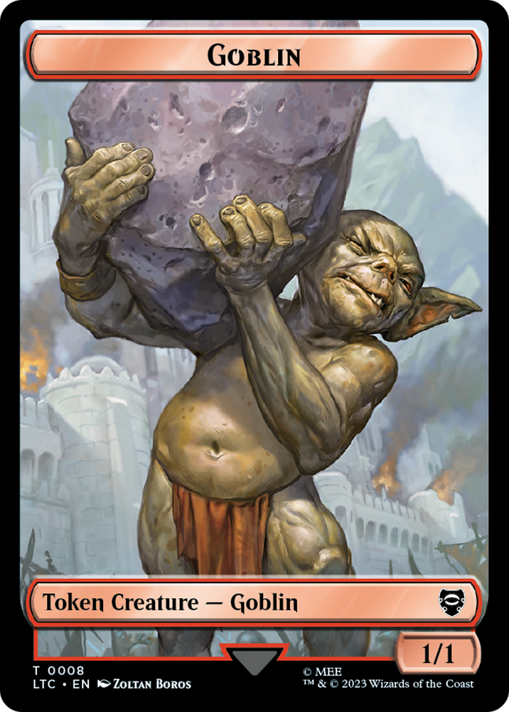 Goblin // Wraith Double-Sided Token [The Lord of the Rings: Tales of Middle-Earth Commander Tokens] 