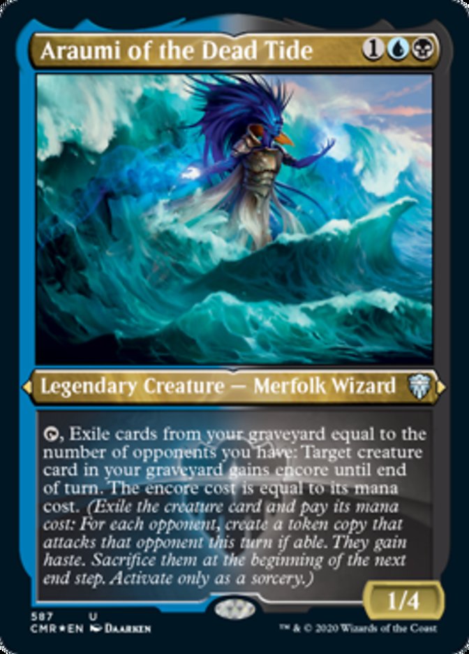 Araumi of the Dead Tide (Etched) [Commander Legends] 