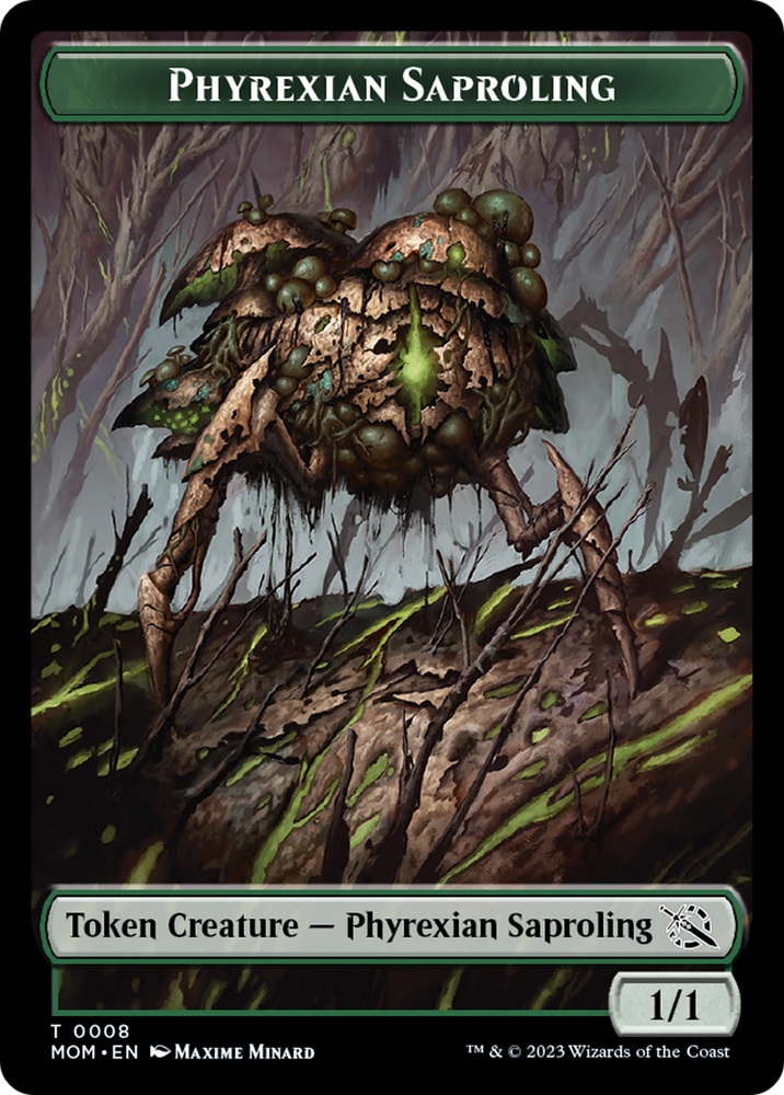 Treasure (21) // Phyrexian Saproling Double-Sided Token [March of the Machine Tokens] 