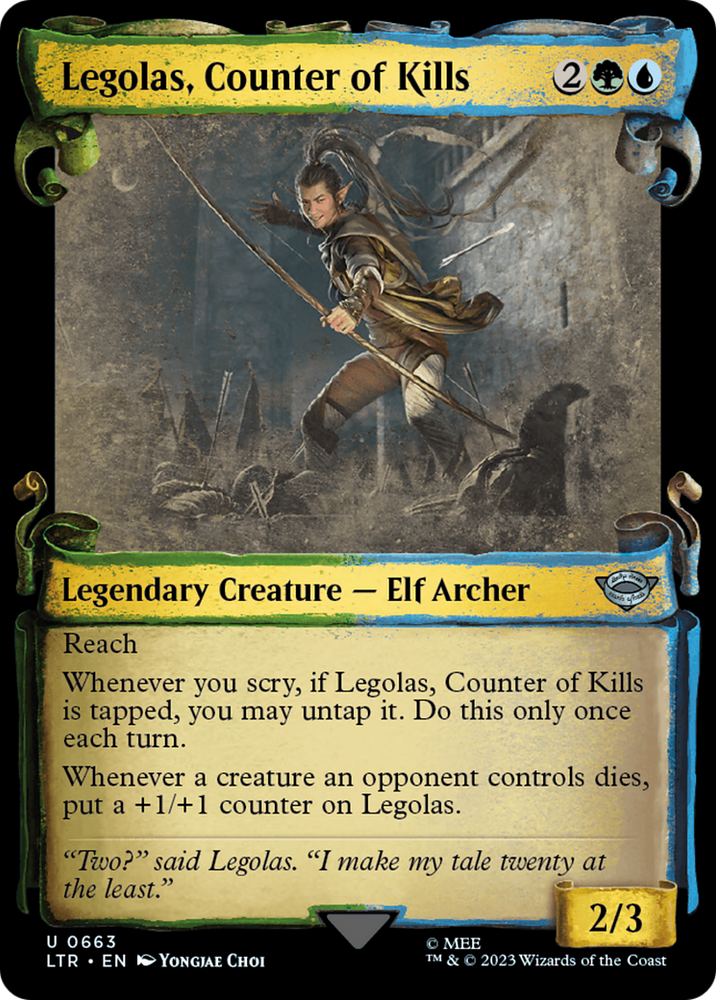 Legolas, Counter of Kills [The Lord of the Rings: Tales of Middle-Earth Showcase Scrolls] 