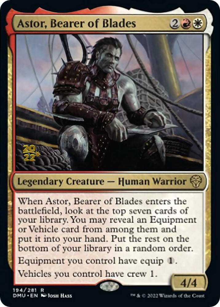 Astor, Bearer of Blades [Dominaria United Prerelease Promos] 