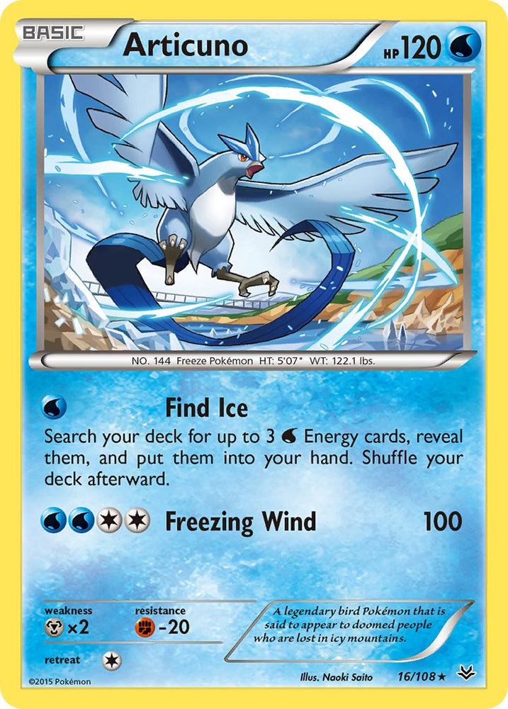 Articuno (16/108) (Theme Deck Exclusive) [XY: Roaring Skies] 