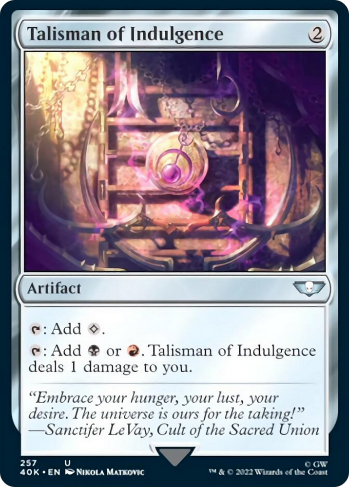 Talisman of Indulgence [Warhammer 40,000] 