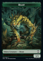 Plant // Beast Double-Sided Token [Streets of New Capenna Commander Tokens] 