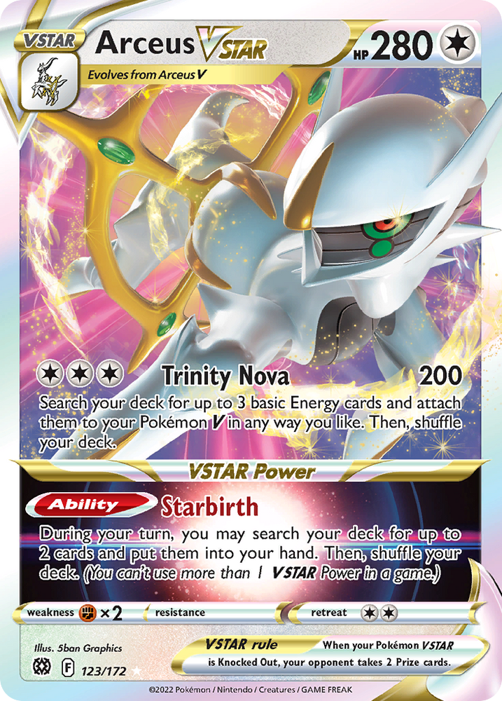 Arceus VSTAR (123/172) (Metal Card) [Sword &amp; Shield: Brilliant Stars] 