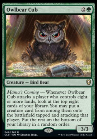 Owlbear Cub [Commander Legends: Battle for Baldur's Gate] 