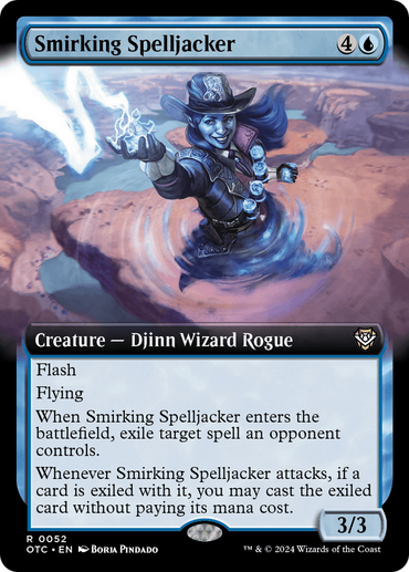 Smirking Spelljacker (Extended Art) [Outlaws of Thunder Junction Commander] 