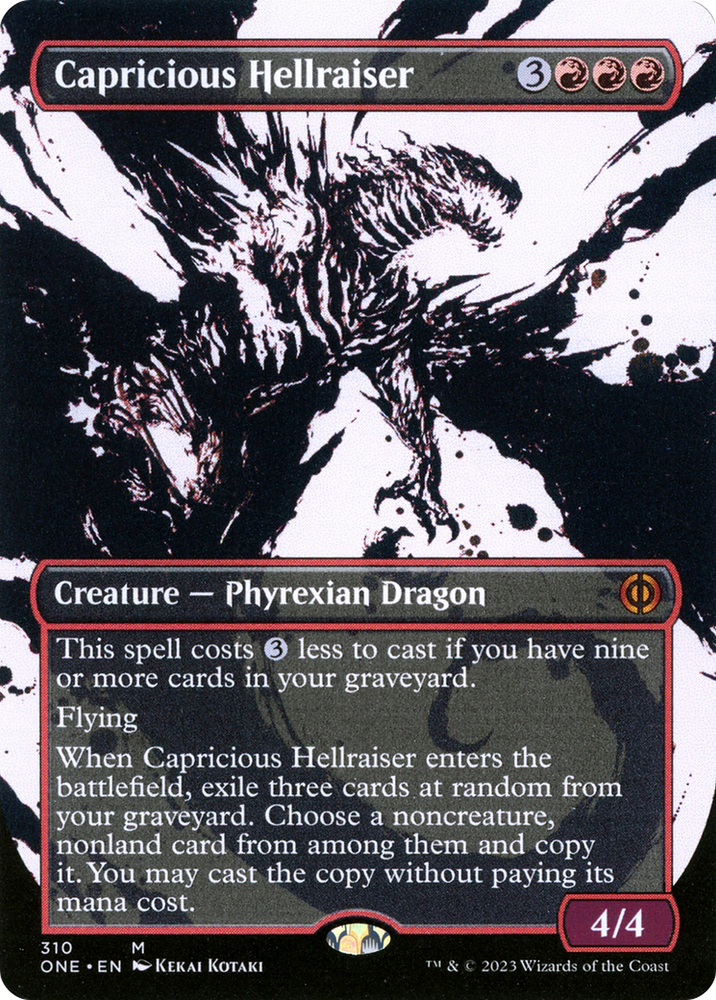 Capricious Hellraiser (Borderless Ichor) [Phyrexia: All Will Be One] 