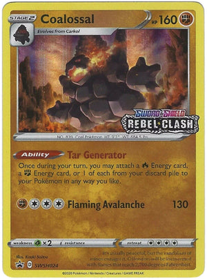 Coalossal (SWSH024) (Prerelease Promo) [Sword &amp; Shield: Black Star Promos] 