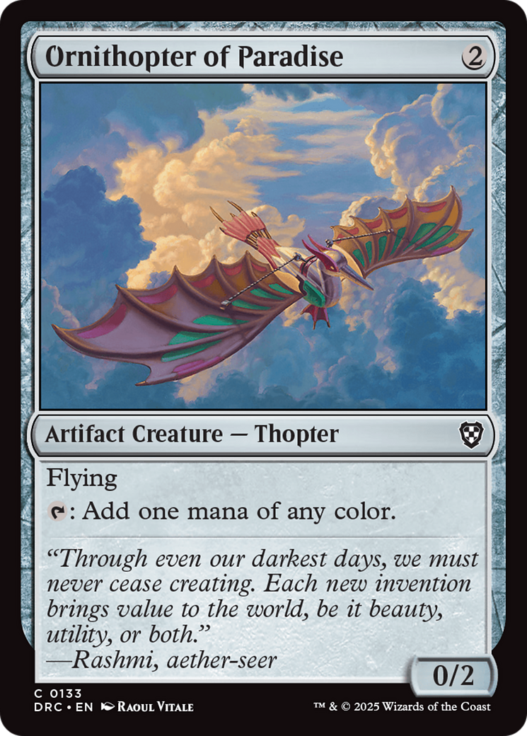 Ornithopter of Paradise [Aetherdrift Commander]