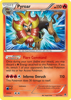 Pyroar (12/119) (Theme Deck Exclusive) [XY: Phantom Forces] 