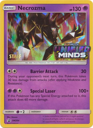 Necrozma (SM204) (Staff Prerelease Promo) [Sun &amp; Moon: Black Star Promos] 